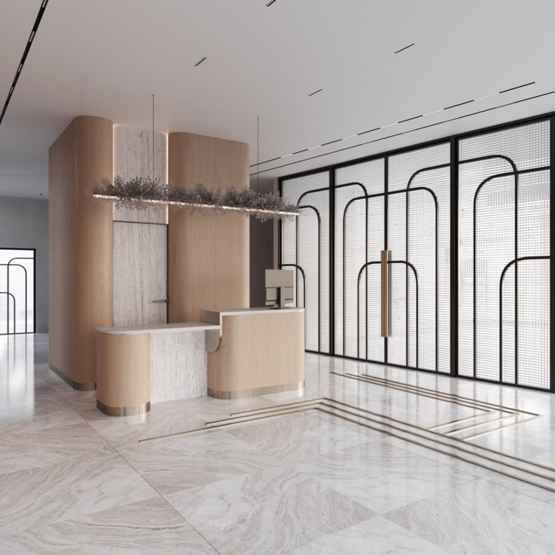 The Versatility of Large Luxury Stone Reception Desks in Various Settings