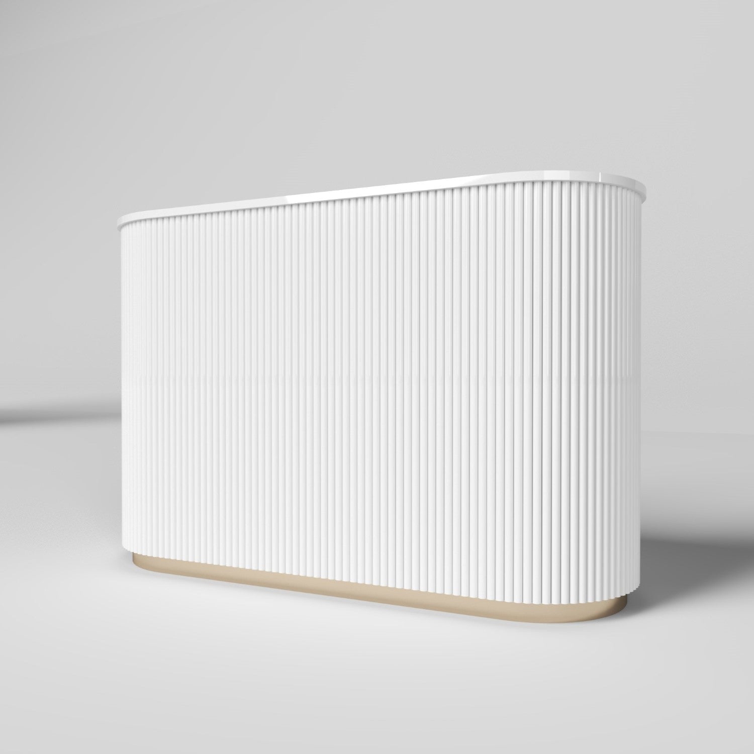 Verbesserter Morandi-Rezeptionstresen mit Schilfrohrgeflecht