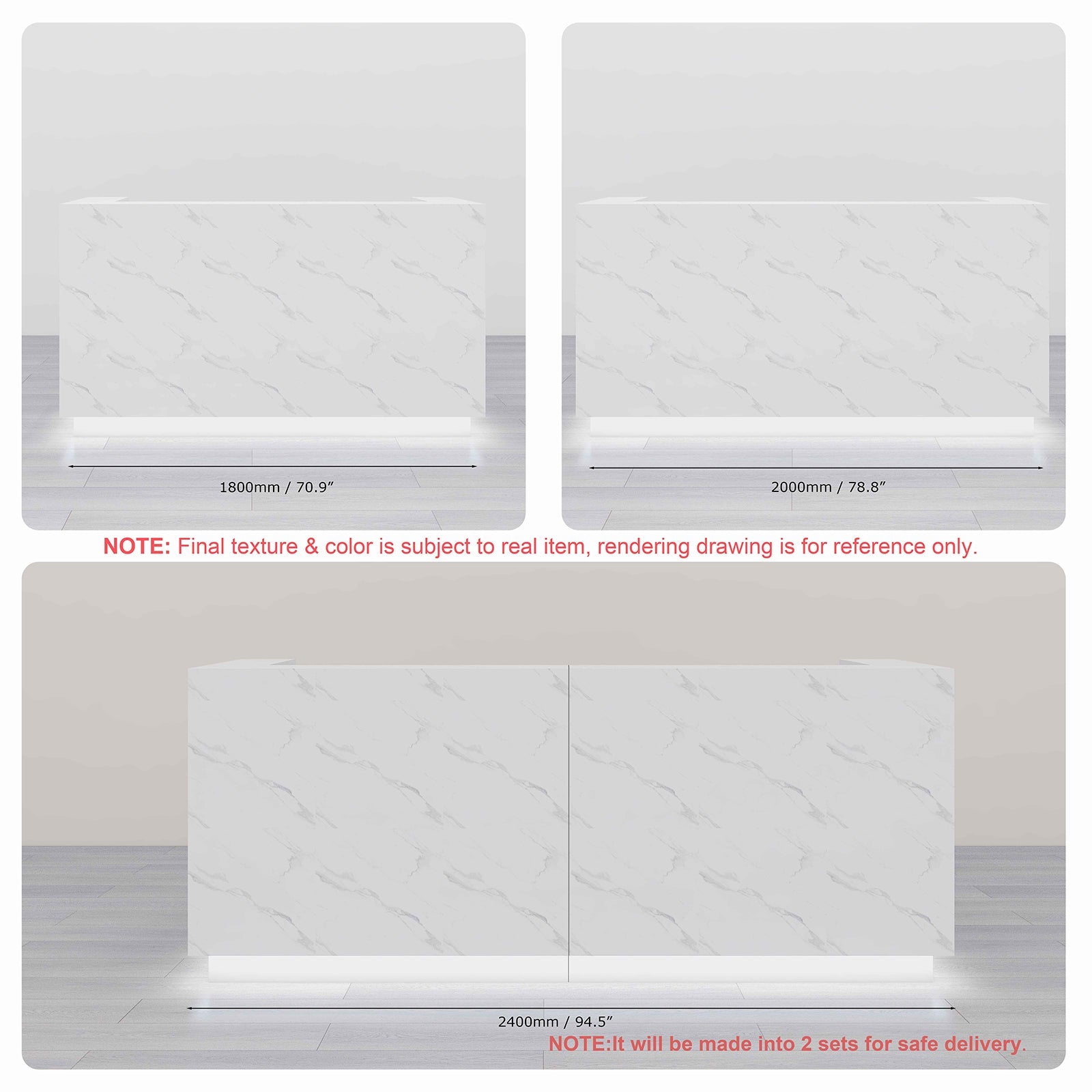 Bendis Weißer Einzelhandels-Empfangstresen