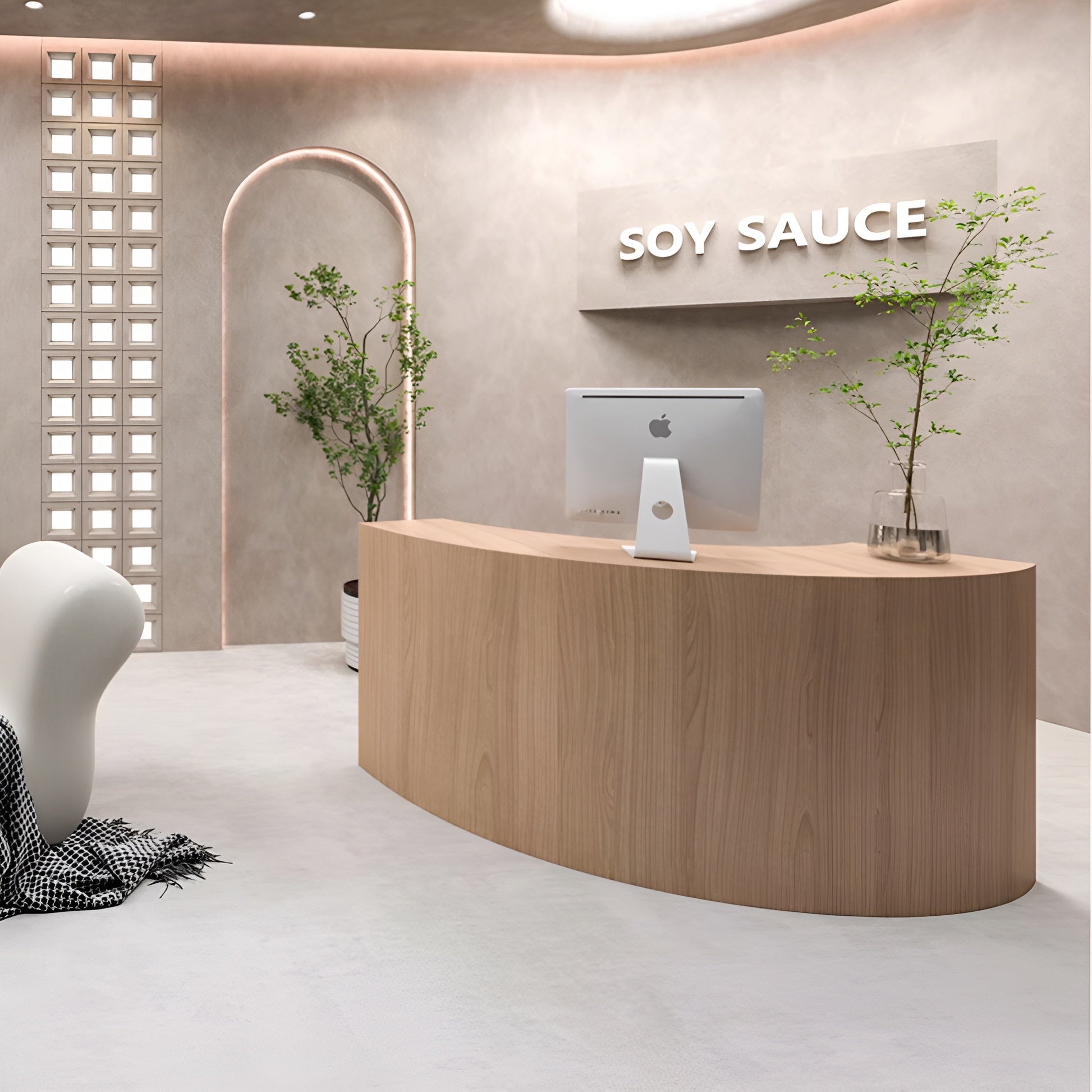 Hades Big Curved Reception Desk