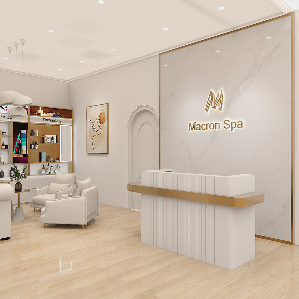 EU US CANADA AU Spa/ Salon/ Beauty Clinic Einzelhandelsgeschäftsempfangslösung