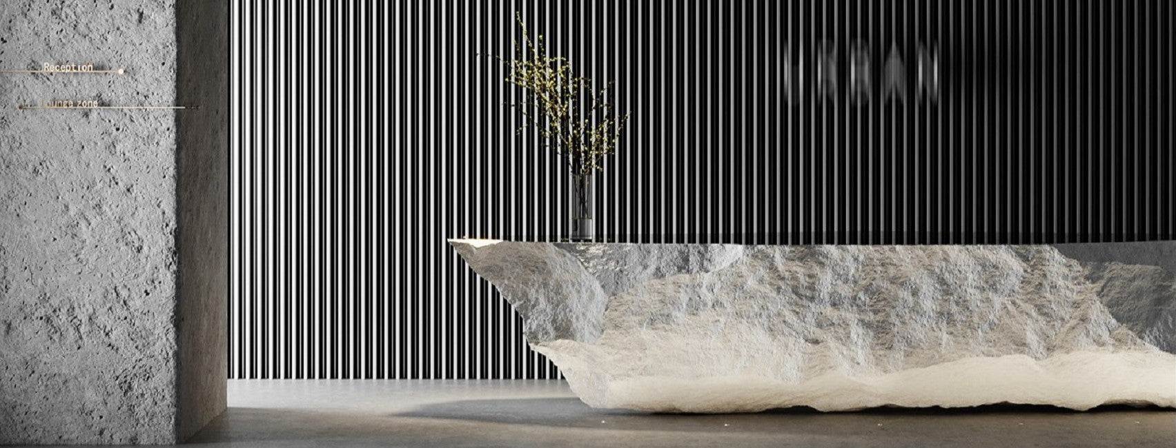 Stone Reception Desk - EU Reception