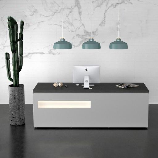 Black and White Reception Desk Cash Desk for Clothing Store - M2 Retail