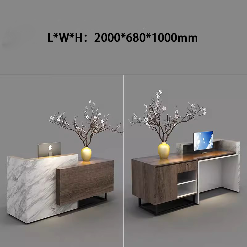 Cers Large Custom Modern Marble Office Reception Desk
