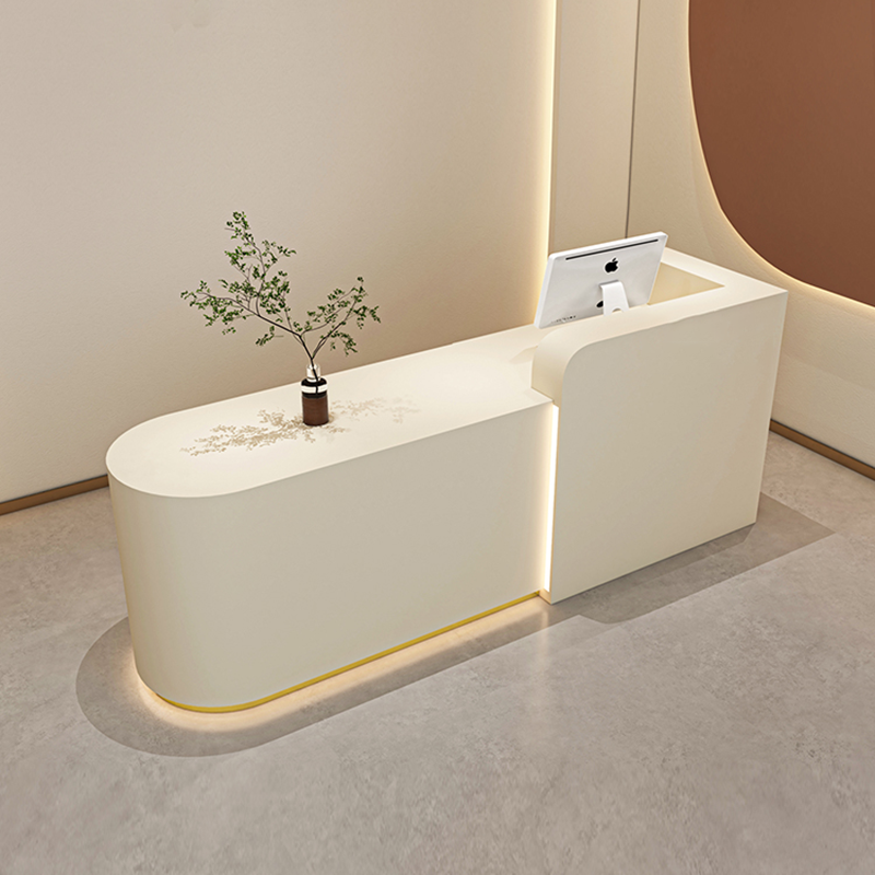 Eleus Modern Reception Desk with LED