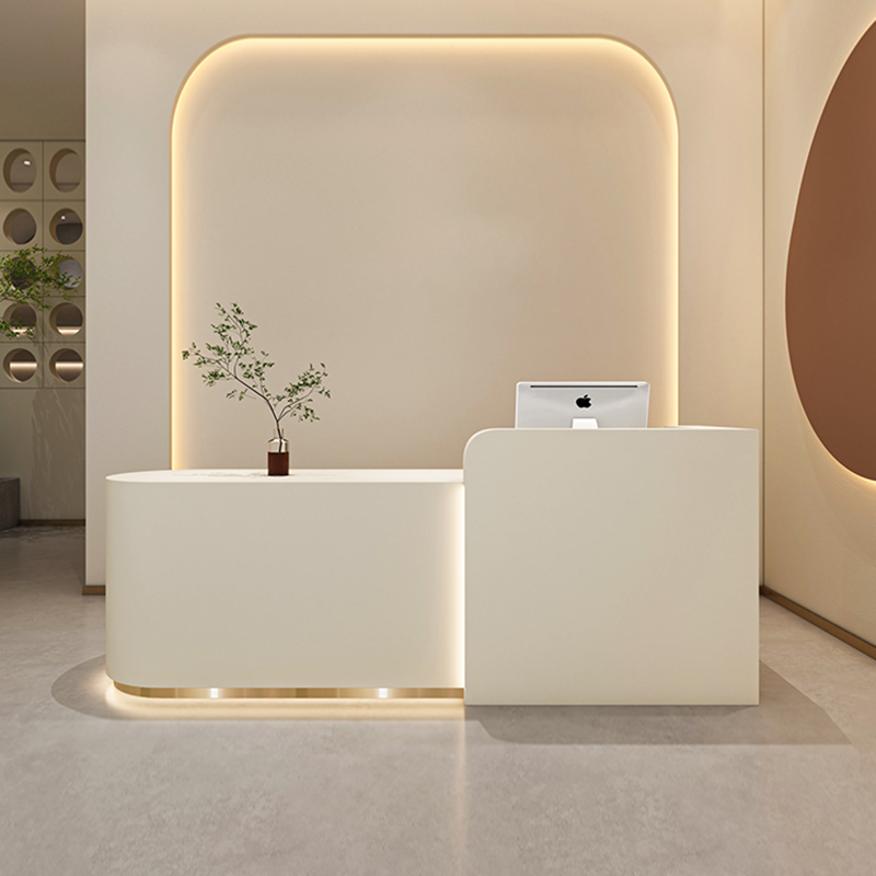 Eleus Modern Reception Desk with LED
