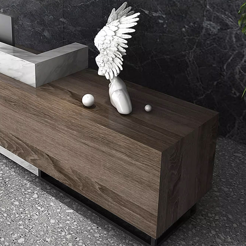 Cers Large Custom Modern Marble Office Reception Desk