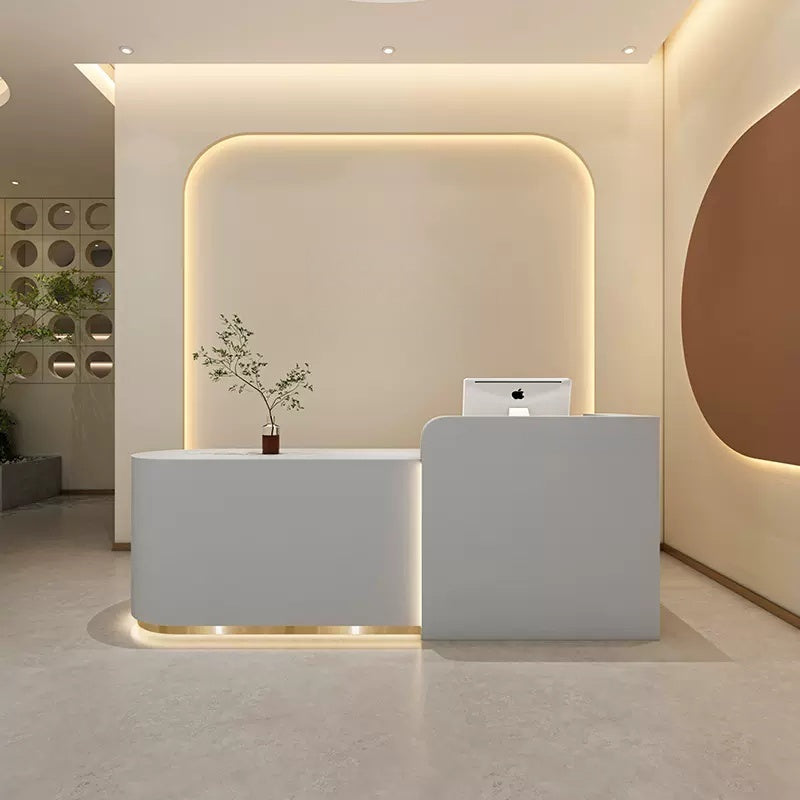 Eleus Modern Reception Desk with LED