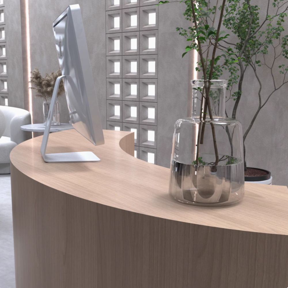 Hades Big Curved Reception Desk