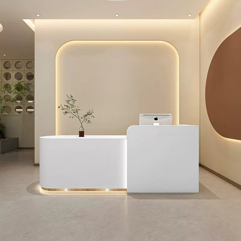 Eleus Modern Reception Desk with LED