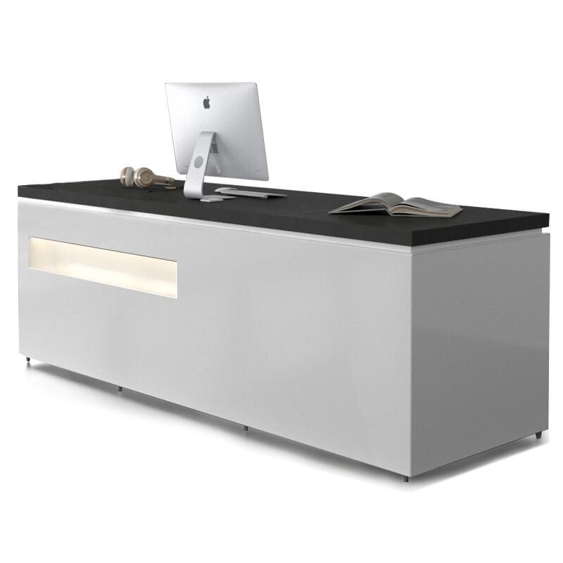 Black and White Reception Desk Cash Desk for Clothing Store - M2 Retail