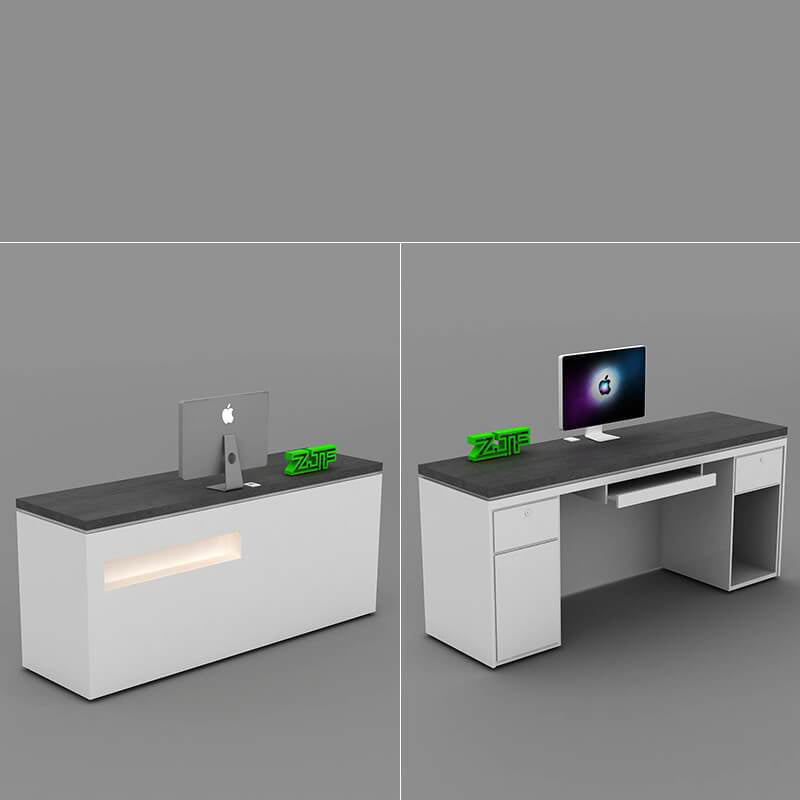 Ina White Reception Desk