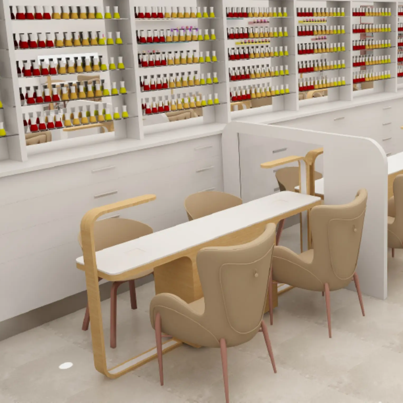 Morandi Beige Nagelstudio Beauty Store Custom Schränke