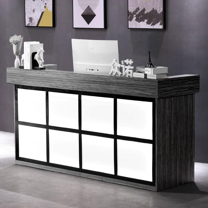 Empfangstresen Mit Schublade - Weiß+Blau Für Laden & Büro